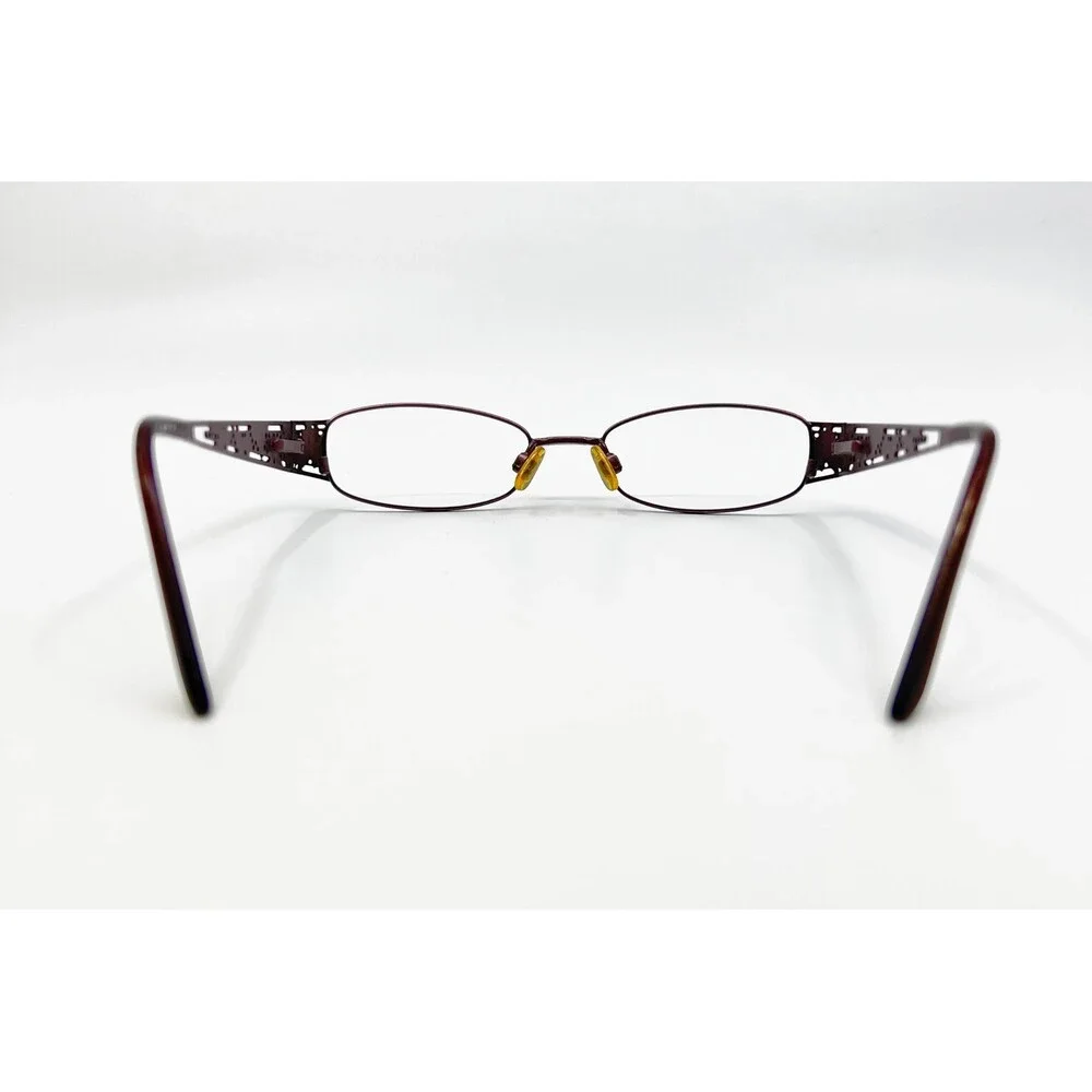 Unbranded Eyeglasses Womens Brown Floral Filigree Temple S7173 48-17-130